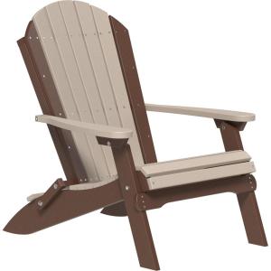 imageLuxCraft Folding Adirondack Chair  Available in 32 ColorsWeatherwood  Chestnut Brown