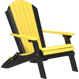 imageLuxCraft Folding Adirondack Chair  Available in 32 ColorsYellow  Black