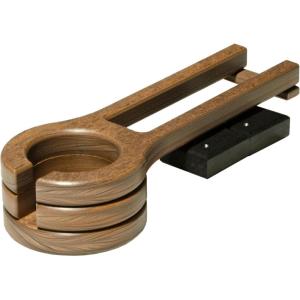 imageLuxCraft Glider Cup Holder Attachment for Outdoor Gliders Slide Out Cup Holder for Outside Glider Chairs Space Saving Design  Amish Made USA Coastal Gray ampamp BlackAntique Mahogany  Black