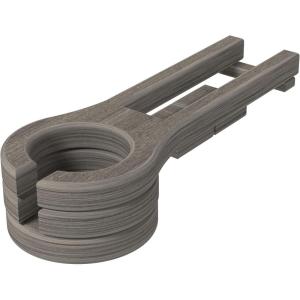 imageLuxCraft Glider Cup Holder Attachment for Outdoor Gliders Slide Out Cup Holder for Outside Glider Chairs Space Saving Design  Amish Made USA Coastal Gray ampamp BlackCoastal Gray