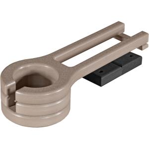 imageLuxCraft Glider Cup Holder Attachment for Outdoor Gliders Slide Out Cup Holder for Outside Glider Chairs Space Saving Design  Amish Made USA Coastal Gray ampamp BlackWeatherwood  Black