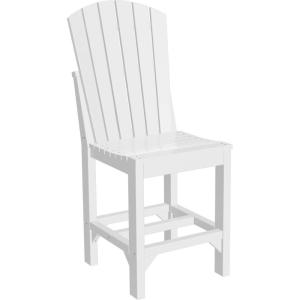 imageLuxCraft Poly Adirondack Dining Side Chair Counter Height Dove Gray ampamp SlateWhite
