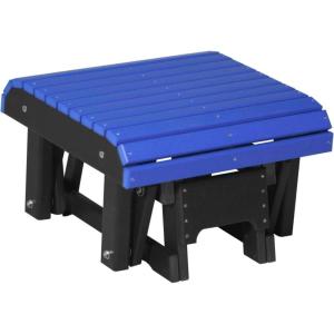 imageLuxCraft Poly Glider Footrest Ottoman Aruba Blue ampamp BlackBlue  Black
