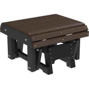 imageLuxCraft Poly Glider Footrest Ottoman Aruba Blue ampamp BlackBrazilian Walnut  Black