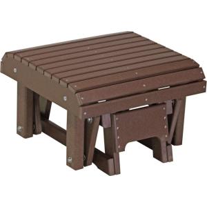 imageLuxCraft Poly Glider Footrest Ottoman Aruba Blue ampamp BlackChestnut Brown