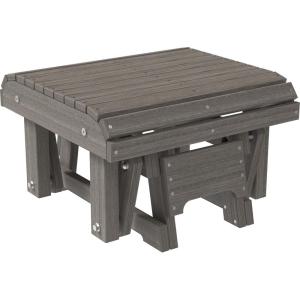 imageLuxCraft Poly Glider Footrest Ottoman Aruba Blue ampamp BlackCoastal Gray