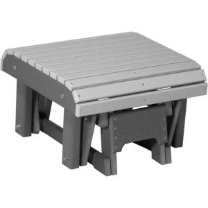 imageLuxCraft Poly Glider Footrest Ottoman Aruba Blue ampamp BlackDove Gray  Slate