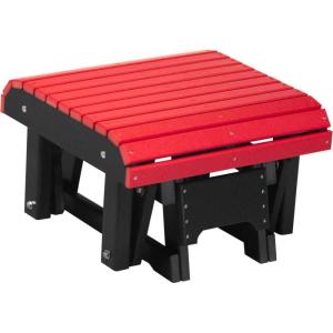 imageLuxCraft Poly Glider Footrest Ottoman Aruba Blue ampamp BlackRed  Black