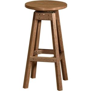 imageLuxCraft Poly Outdoor Bar Stool Weatherwood ampamp BlackAntique Mahogany