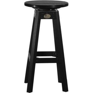 imageLuxCraft Poly Outdoor Bar Stool Weatherwood ampamp BlackBlack