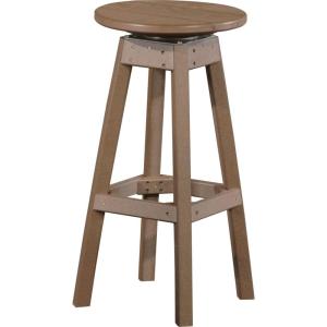 imageLuxCraft Poly Outdoor Bar Stool Weatherwood ampamp BlackChestnut Brown