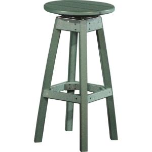 imageLuxCraft Poly Outdoor Bar Stool Weatherwood ampamp BlackGreen
