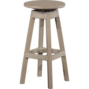 imageLuxCraft Poly Outdoor Bar Stool Weatherwood ampamp BlackWeatherwood