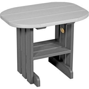 imageLuxCraft Poly Small Table Stand Outdoor Side Tables for Patio Weatherproof Patio End Table for Outside Eco Friendly and UV Resistant HDPE  Amish Made in USA Antique Mahogany ampamp BlackDove Gray  Slate