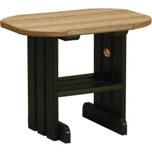 imageLuxCraft Poly Small Table Stand Outdoor Side Tables for Patio Weatherproof Patio End Table for Outside Eco Friendly and UV Resistant HDPE  Amish Made in USA Antique Mahogany ampamp BlackAntique Mahogany  Black