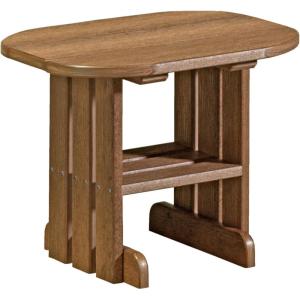 imageLuxCraft Poly Small Table Stand Outdoor Side Tables for Patio Weatherproof Patio End Table for Outside Eco Friendly and UV Resistant HDPE  Amish Made in USA Antique Mahogany ampamp BlackAntique Mahogany