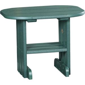 imageLuxCraft Poly Small Table Stand Outdoor Side Tables for Patio Weatherproof Patio End Table for Outside Eco Friendly and UV Resistant HDPE  Amish Made in USA Antique Mahogany ampamp BlackGreen