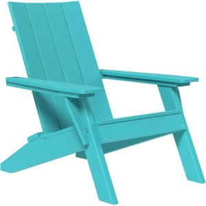 imageLuxCraft Poly Urban Adirondack Chair Plastic Chairs for Outside Camping Chair Deck Chairs  Amish Made in USA Coastal GrayAruba
