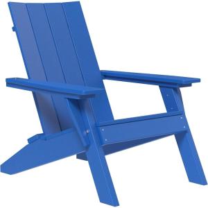 imageLuxCraft Poly Urban Adirondack Chair Plastic Chairs for Outside Camping Chair Deck Chairs  Amish Made in USA Coastal GrayBlue