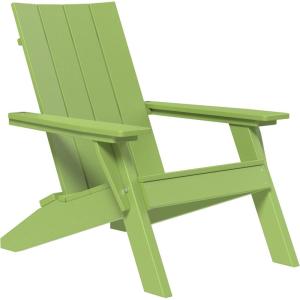 imageLuxCraft Poly Urban Adirondack Chair Plastic Chairs for Outside Camping Chair Deck Chairs  Amish Made in USA Coastal GrayLime Green