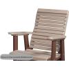 imageDutchCrafters Modern Horizontal Slat High Back Poly Glider Chair Outdoor Patio Furniture Black ampamp CedarBlack  Weatherwood