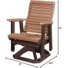 imageDutchCrafters Modern Horizontal Slat High Back Poly Glider Chair Outdoor Patio Furniture Black ampamp CedarTudor Brown  Cedar
