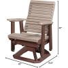 imageDutchCrafters Modern Horizontal Slat High Back Poly Glider Chair Outdoor Patio Furniture Black ampamp CedarTudor Brown  Weathered Wood