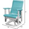 imageDutchCrafters Modern Horizontal Slat High Back Poly Glider Chair Outdoor Patio Furniture Black ampamp CedarWhite  Aruba Blue