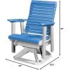 imageDutchCrafters Modern Horizontal Slat High Back Poly Glider Chair Outdoor Patio Furniture Black ampamp CedarWhite  Blue
