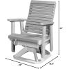 imageDutchCrafters Modern Horizontal Slat High Back Poly Glider Chair Outdoor Patio Furniture Black ampamp CedarWhite  Light Gray