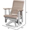 imageDutchCrafters Modern Horizontal Slat High Back Poly Glider Chair Outdoor Patio Furniture Black ampamp CedarWhite  Weatherwood