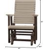 imageDutchCrafters Modern Horizontal Slat High Back Poly Glider Outdoor Patio Chair Black ampamp Light GrayTudor Brown  Weatherwood