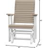 imageDutchCrafters Modern Horizontal Slat High Back Poly Glider Outdoor Patio Chair Black ampamp Light GrayWhite  Weatherwood