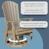 imageDutchCrafters Poly Fanback Adirondack Swivel Glider Outdoor Patio Gliding Chair for Outside WeatherwoodDark Gray