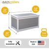 imageDutchCrafters Poly Waterproof Outdoor Deck Box 200Gallon Large Deck Box Weatherproof Storage for Pool Decor Porch Packages Pool Towel Holder Holds Up To 10 Cushions Gray ampamp WhiteRed