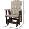 imageDutchCrafters Slat Fan Back Poly Adirondack Glider Outdoor Patio Chair Black ampamp CedarTudor Brown  Weatherwood
