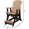 imageDutchCrafters Slat Fan Back Poly Balcony Adirondack Glider with Footrest Outdoor Patio Chair White ampamp Light GrayBlack  Cedar