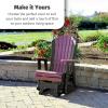 imageLuxCraft 2 Adirondack Glider Chair  Available in 20 ColorsAruba Blue and BlackBlack