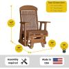 imageLuxCraft 2 Classic Outdoor Glider Rocking Chair for Adults HDPE AllWeather Poly Patio Glider with UV Stabilized Color Stainless Steel Hardware  Amish Made in USA Cherrywood ampamp BlackCedar  Black