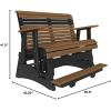 imageLuxCraft 2 Plain Poly Rollback Balcony Glider with Builtin Footrest Cedar ampamp BlackAntique Mahogany  Black