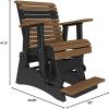imageLuxCraft 2 Plain Poly Rollback Balcony Glider with Builtin Footrest Cedar ampamp BlackAntique Mahogany  Black