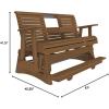 imageLuxCraft 2 Plain Poly Rollback Balcony Glider with Builtin Footrest Cedar ampamp BlackAntique Mahogany