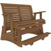 imageLuxCraft 2 Plain Poly Rollback Balcony Glider with Builtin Footrest Cedar ampamp BlackAntique Mahogany
