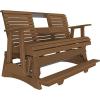 imageLuxCraft 2 Plain Poly Rollback Balcony Glider with Builtin Footrest Cedar ampamp BlackAntique Mahogany
