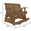 imageLuxCraft 2 Plain Poly Rollback Balcony Glider with Builtin Footrest Cedar ampamp BlackAntique Mahogany