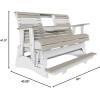 imageLuxCraft 2 Plain Poly Rollback Balcony Glider with Builtin Footrest Cedar ampamp BlackBirch  White