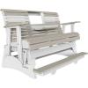 imageLuxCraft 2 Plain Poly Rollback Balcony Glider with Builtin Footrest Cedar ampamp BlackBirch  White