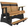 imageLuxCraft 2 Plain Poly Rollback Balcony Glider with Builtin Footrest Cedar ampamp BlackCedar  Black