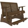 imageLuxCraft 2 Plain Poly Rollback Balcony Glider with Builtin Footrest Cedar ampamp BlackChestnut Brown