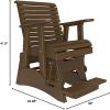 imageLuxCraft 2 Plain Poly Rollback Balcony Glider with Builtin Footrest Cedar ampamp BlackChestnut Brown